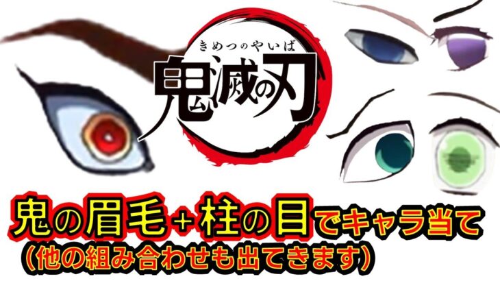 【鬼滅の刃】アニメクイズ 　目＋眉毛クイズ　柱や鬼の目と眉毛が合体してます　全14問　無限列車大ヒット　Demon Slayer　Kimetsu no Yaiba　漫画　Anime quiz
