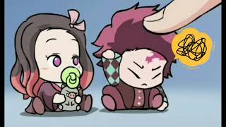 【demon slayer】cutest‼nezuko and tanjiro chibi style 【鬼滅の刃😈】カワイイ‼ちびキャラ炭治郎とねずこちゃんが踊るアニメ‼