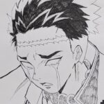 【アナログ】きめつのやいばイラストメイキング/悲鳴嶼行冥(ぎょうめい)を模写して描いてみた！Drawing Kimetsu No Yaiba
