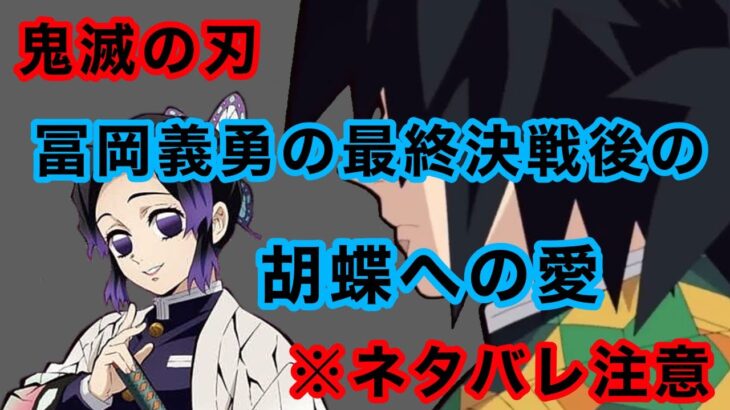 【鬼滅の刃】【感動】冨岡義勇が、炭治郎鬼化の最終決戦後の伝えた胡蝶への愛。※ネタバレ注意#声真似 #冨岡義勇 #鬼滅の刃 #感動する話 #ぎゆしの