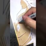 【鬼滅の刃】煉獄杏寿郎をアナログイラストを描いてコピックとイラストマーカーで塗ってみた（無限列車編）　#鬼滅の刃　#コピック　#Drawing　#Shorts
