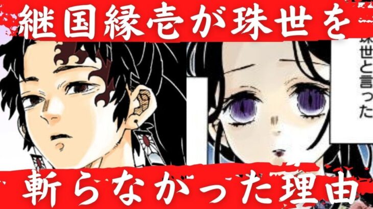 継国縁壱と珠世の出会い。二人が交わした約束とは