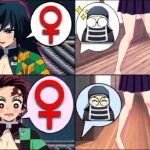 【鬼滅の刃】女になる義勇と炭治郎アニメ総集編♂→ ♀【Demon Slayer】Giyuu and Tanjiro Become A Woman Anime Highlights