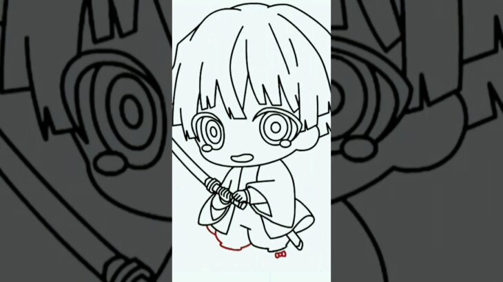 『鬼滅の刃キャラ』の描き方2 #shorts #animation #anime