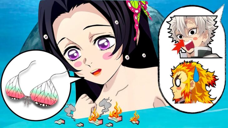 【鬼滅の刃】胡蝶カナエの水着が燃えるアニメ🔥【Demon Slayer】Anime where Kanae’s swimsuit is on fire🔥