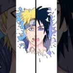 Anime Characters Drawing: Naruto and Sasuke ✨ #shorts